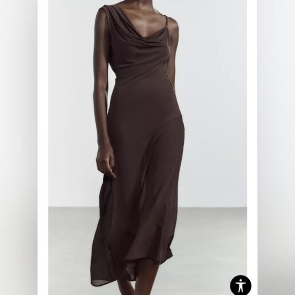 Zara Long Asymmetrical Dress - Picture 5 of 6
